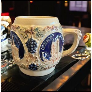 Vintage German Stein Mug Candle Patchouli Scent Repurposed 10oz Ceramic